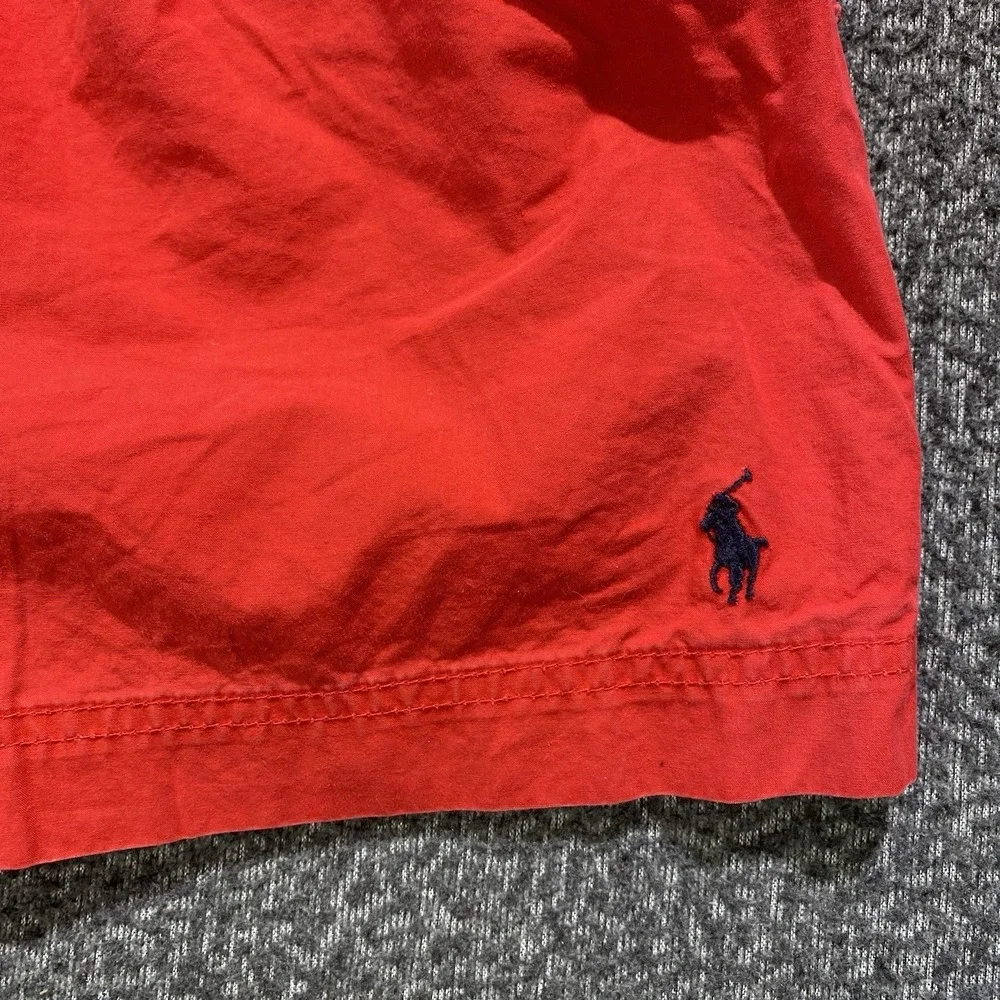 Vintage Polo Ralph Lauren Swim Trunks Shorts Mens M Red Mesh Lined Beachwear 90s